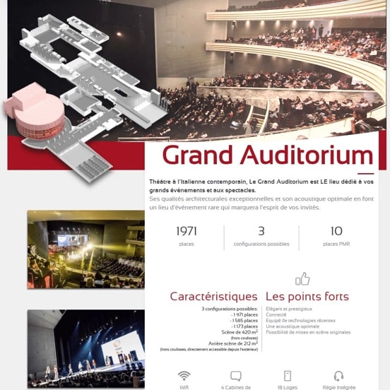 Cite Congres Nantes Plan interactif, javascript Visite virtuelle indépendant