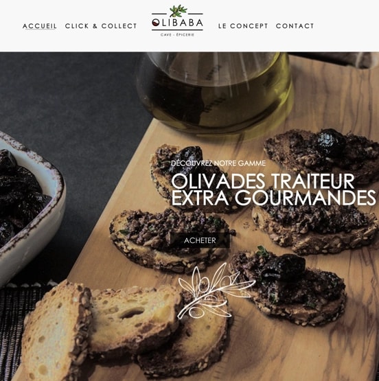 Olibaba Boutique en ligne, Woocommerce Epicerie traiteur, restaurant indépendant